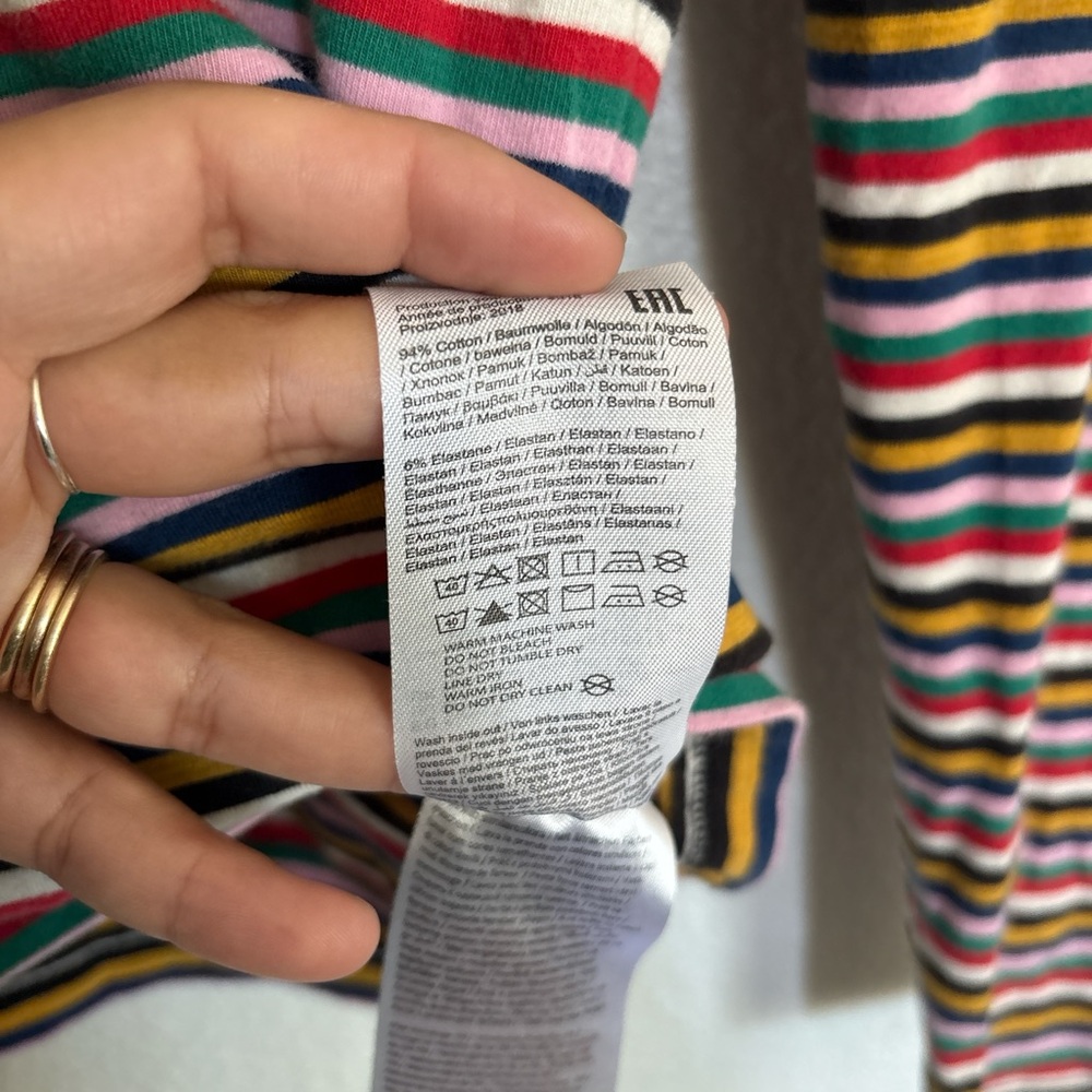 Only Multicolor Striped Long Sleeve Top - Picture 4 of 4